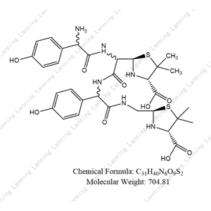 阿莫西林噻唑酸与阿莫西林脱酸噻唑酸二聚体1,2,3,4混合物