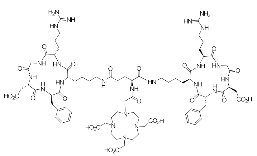 DOTA-Glu[cyclo(Arg-Gly-Asp-D-Phe-Lys)]2