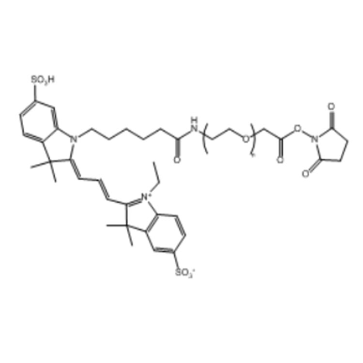 Cy3-PEG-NHS，花青素Cy3-聚乙二醇-琥珀酰亚胺酯，Cyanine3-PEG-NHS