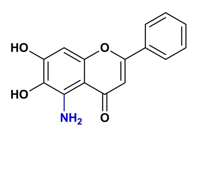 5-氨基-黄芩素，5-NH2-baicalein，厂家现货直销。