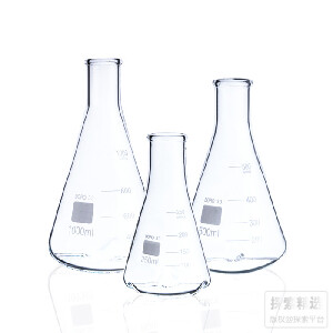 具挡板三角烧瓶  三凹 3000ml 口内径×总高：40×313mm|3000ml|探索精选