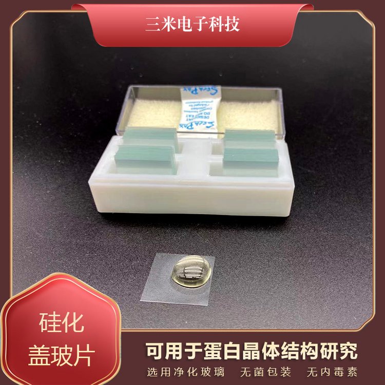 厚合品牌 蛋白晶体结构硅化防脱盖玻片20*20mm 专业生产