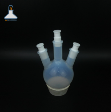 PFA三颈圆底24口反应瓶塑料聚四氟乙烯烧瓶透明可视耐酸碱