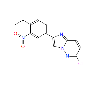 6-氯-2-(4-乙基-3-硝基苯基)咪唑[1,2-B]哒嗪 1383624-01-8