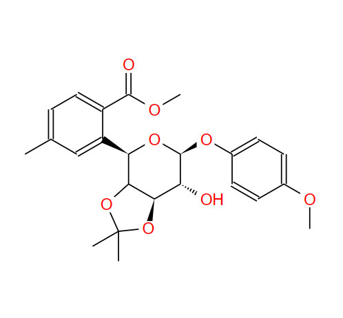 	4-甲氧苯基-3,4-O-异亚丙基-6-O-(4-甲基苯甲酰)-Β-D-吡喃半乳糖苷