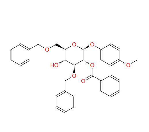 4-甲氧基苯基 3,6-二-O-(苯基甲基)-BETA-D-吡喃葡萄糖苷 2-苯甲酸酯