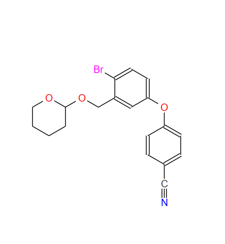 	4- [4-溴-3-(四氢 - 吡喃-2-基氧基甲基) - 苯氧基] - 苄腈