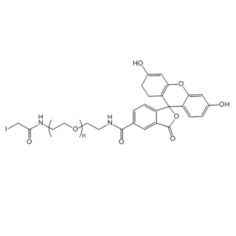 IA-PEG-FITC，IA-PEG-Fluorescein，碘乙酰基-聚乙二醇-荧光素