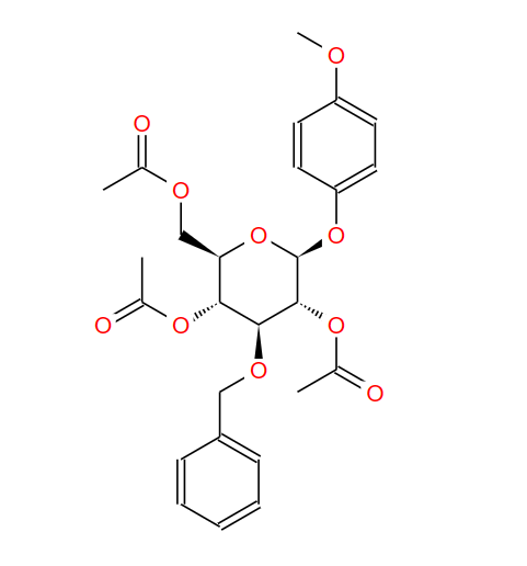 4-甲氧苯基-2,4,6-三-O-乙酰基-3-O-苄基-Β-D-吡喃葡萄糖苷