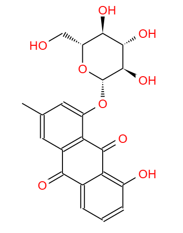 大黄酚-1-O-β-D-葡萄糖苷，4839-60-5，厂家现货直采。