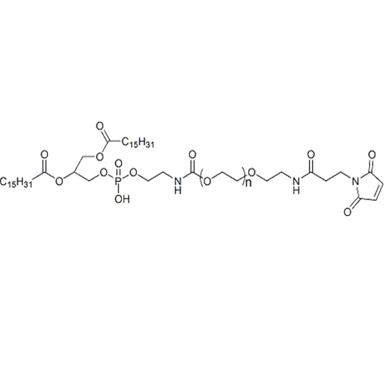 DPPE-PEG-Mal，二棕榈酰磷酯酰乙醇胺-聚乙二醇-马来酰亚胺