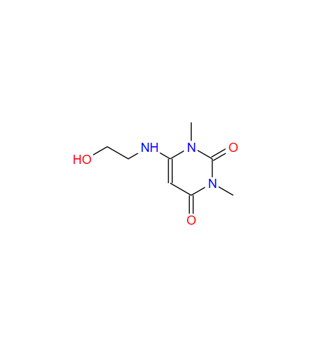 1,3-二甲基-6-(2-羟乙基)氨基脲嘧啶