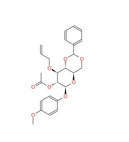 	4-甲氧苯基 2-O-乙酰-3-O-烯丙基-4,6-O-苯亚甲基-Β-D-吡喃葡萄糖苷