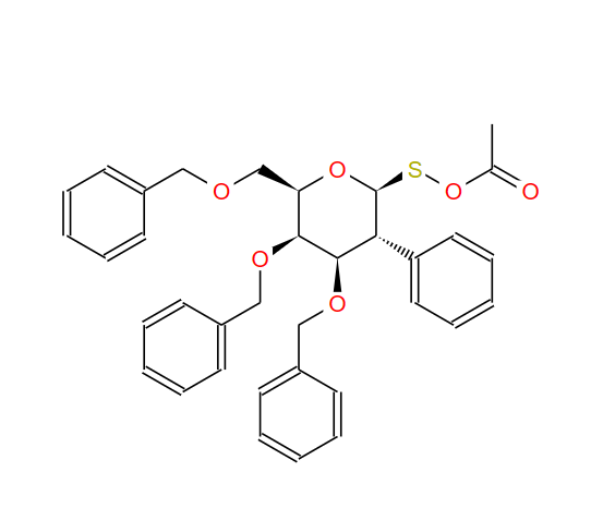 苯基 3,4,6-三-O-(苯基甲基)-1-硫代-BETA-D-吡喃半乳糖苷乙酸酯