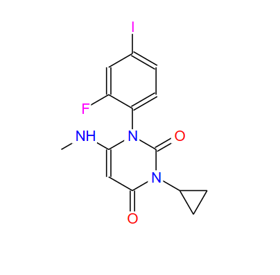 3-环丙基-1-(2-氟-4-碘苯基)-6-甲基氨基-1H-嘧啶-2,4-二酮