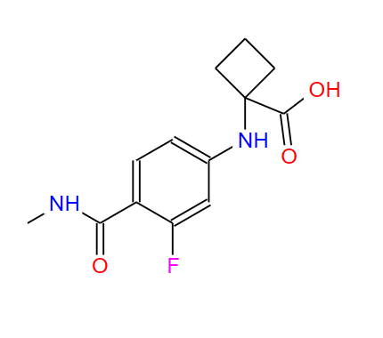 1-((3-氟-4-(甲基氨基甲酰基)苯基)氨基)环丁烷羧酸