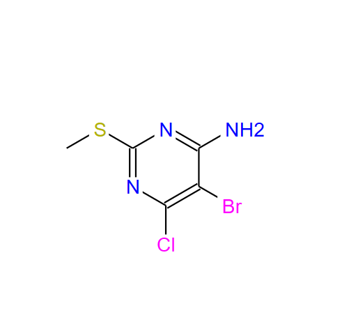 	4-氨基-5-溴-6-氯-2-甲硫基嘧啶
