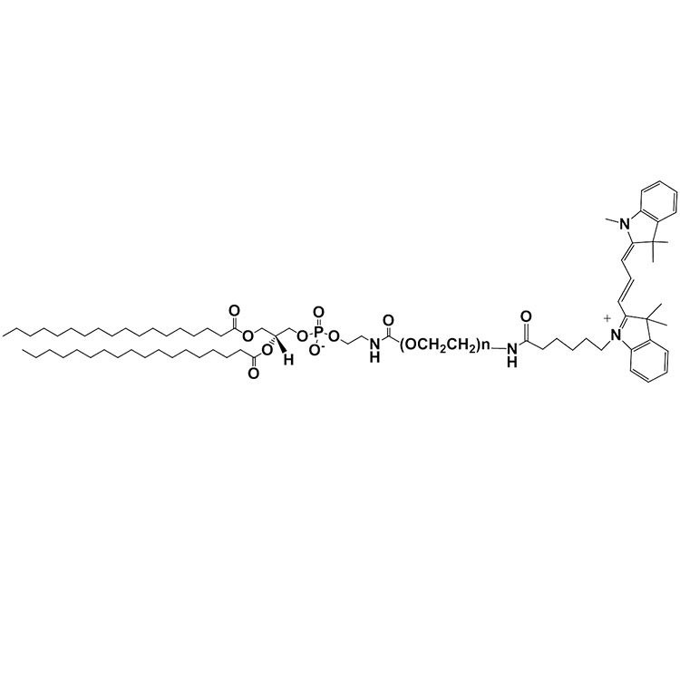 DSPE-PEG-Cyanine3，磷脂-聚乙二醇-氰基Cy3