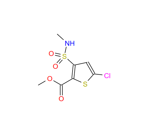 5-氯-3-(N-甲基氨磺酰基)-噻吩-2-甲酸甲酯 70374-37-7