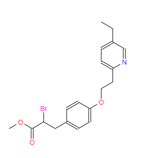 2-溴-3-[4-[2-(5-乙基-2-吡啶基)乙氧基]苯基]丙酸甲酯 105355-25-7