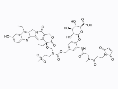 MAC glucuronide α-hydroxy lactone-linked SN-38