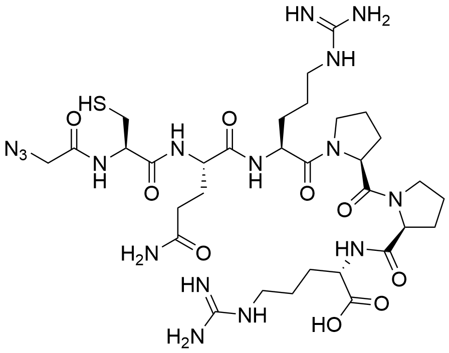 Azidoacetyl-Cys-Gln-Arg-Pro-Pro-Arg-OH