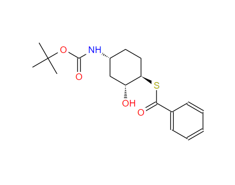 {(1R,2R,4R)-4-[(叔丁氧羰基)-氨基]-2-羟基环己基}苯硫代酯 1350636-89-3