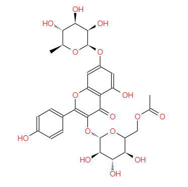 3-O-(6''-O-乙酰基)葡糖甙-7-O-鼠李糖苷堪非醇酯 66465-24-5