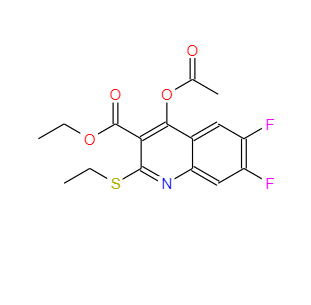 4-乙酰氧基-6,7-二氟-2-乙硫基喹啉-3-羧酸乙酯