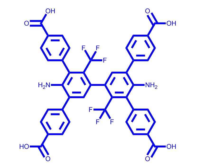 2,2'-二(三氟甲基)-3,3',5,5'-四(4-羧基苯基)-4,4'-联苯二胺