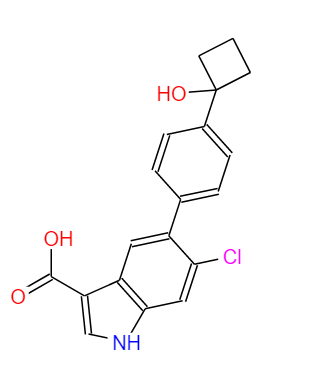 6-氯-5-[4-(1-羟基环丁基)苯基]-1H-吲哚-3-羧酸