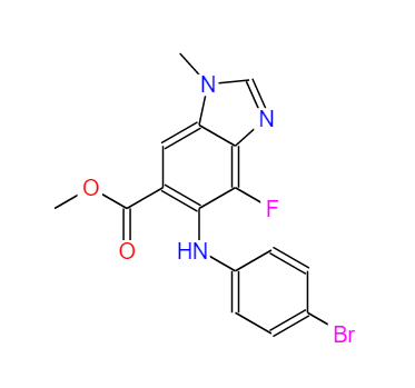 5 - ((4-溴苯基)氨基)-4-氟-1-甲基-1H-苯并[D]咪唑-6-羧酸甲酯 1000340-06-6