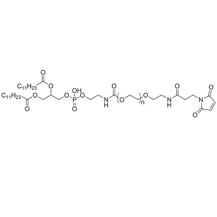 DLPE-PEG-Mal，二月桂酰基磷脂酰乙醇胺-聚乙二醇-马来酰亚胺