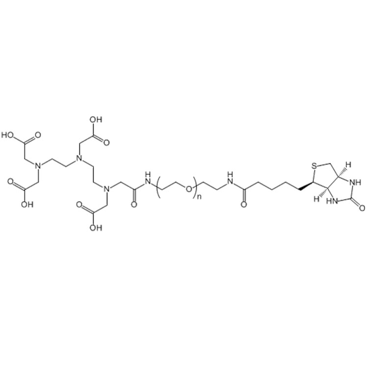 DTPA-PEG-Biotin，二乙基三胺五乙酸-聚乙二醇-生物素