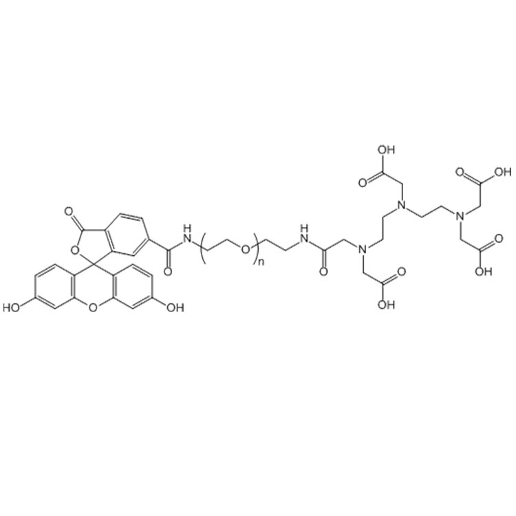 DTPA-PEG-FITC，二乙基三胺五乙酸-聚乙二醇-荧光素