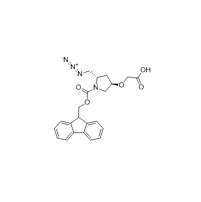 2-(((3R,5S)-1-(((9H-fluoren-9-yl)methoxy)carbonyl)-5-(azidomethyl)pyrrolidin-3-yl)oxy)acetic acid