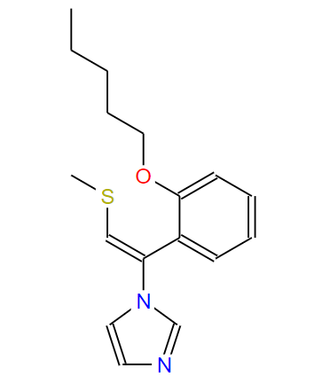 (E)-1-(2-(甲硫基)-1-(2-(戊氧基)苯基)乙烯基)-1H-咪唑盐酸盐