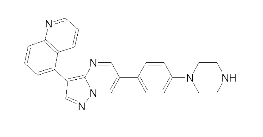 5-(6-(4-(Piperazin-1-yl)phenyl)pyrazolo[1,5-a]pyrimidin-3-yl)quinoline