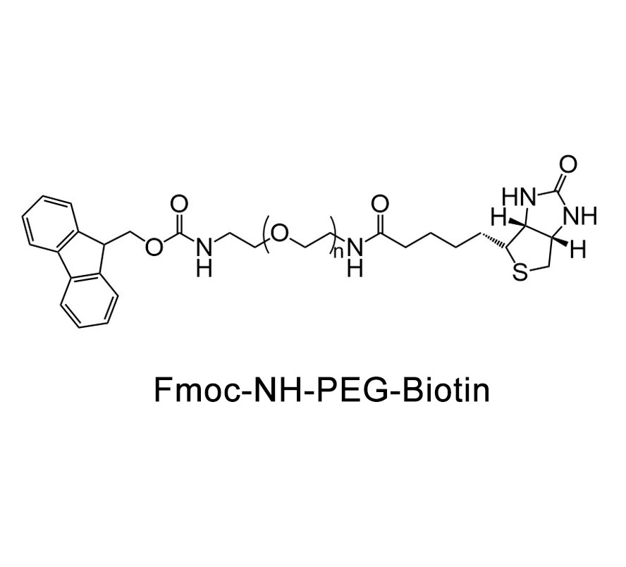 芴甲氧羰基-氨基-聚乙二醇-生物素；Fmoc-NH-PEG-Biotin