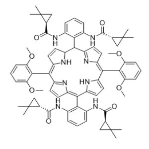 5,15-双(2,6-二甲氧基苯基)-1H,20H-卟啉-10,20-二基)双(3-((R)-2,2-二甲基环丙基-1-甲酰胺)-2,1-亚苯基))双(2,2-二甲基环丙基-1-甲酰胺)
