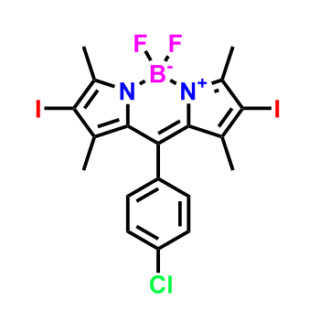 10-(4-氯苯基)-5,5-二氟-2,8-二碘-1,3,7,9-四甲基-5H-二吡咯[1,2-c:2',1'-f][1,3,2]二氮杂环素-4-鎓-5-硼