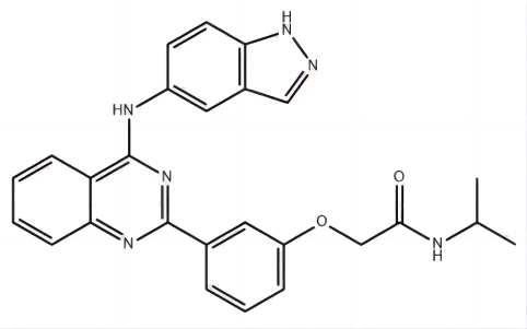 2-[3-[4-[(1H-吲唑-5-基)氨基]喹唑啉-2-基]苯氧基]-N-异丙基乙酰胺