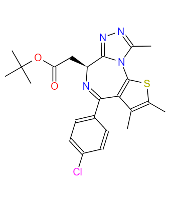 S)-(+)-2-(4-(4-氯苯基)-2,3,9-三甲基-6H-噻吩并[3,2-F][1,2,4]三唑并[4,3-A][1,4]二氮杂卓-6-基)乙酸叔丁酯 1268524-70-4