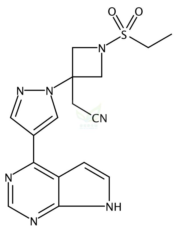 1-(乙基磺酰基)-3-[4-(7H-吡咯并[2,3-d]嘧啶-4-基)-1H-吡唑-1-基]-3-氮杂环丁烷乙腈  1187594-09-7 