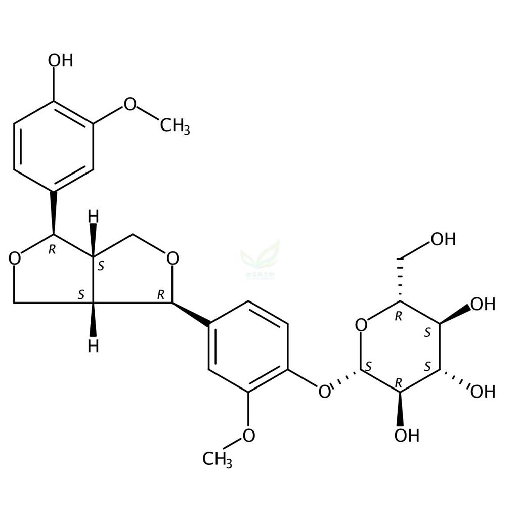 (-)-松脂素4-O-葡萄糖苷  (-)-Pinoresinol 4-O-glucoside 