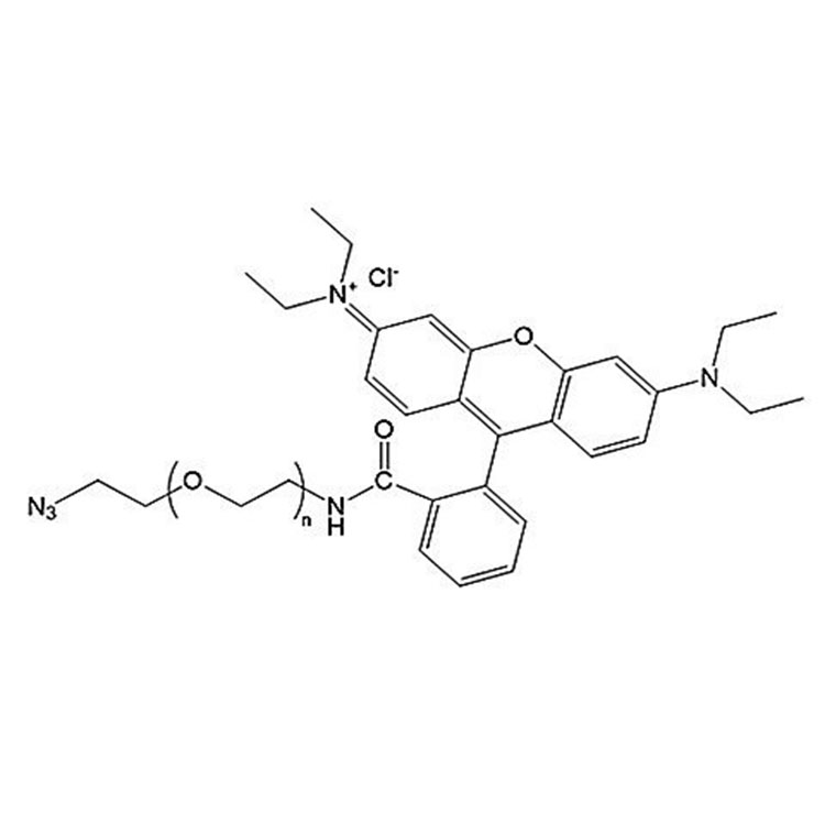 N3-PEG-RB，Rhodamine-PEG-Azide，罗丹明-聚乙二醇-叠氮