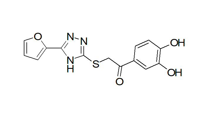 1-（3,4-二羟基苯基）-2-（5-（呋喃-2-基）-4H-1,2,4-三唑-3-基硫基）乙酮