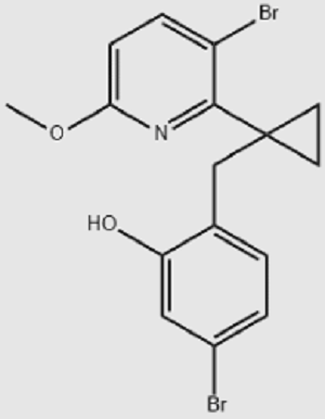 5-溴-2-[[1-(3-溴-6-甲氧基-2-吡啶基)环丙基]甲基]苯酚