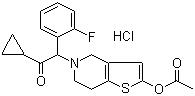 CAS 登录号：389574-19-0, 普拉格雷盐酸盐, 2-[2-(乙酰氧基)-6,7-二氢噻吩并[3,2-c]吡啶-5(4H)-基]-1-环丙基-2-(2-氟苯基)乙酮盐酸盐