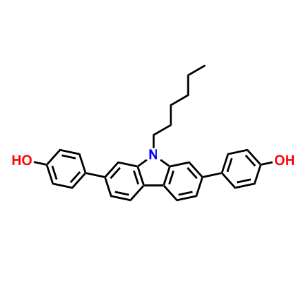 4,4'-(9-己基-9H-咔唑-2,7-二基)二苯酚